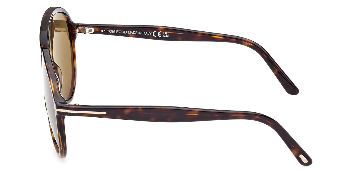 Tom Ford® FT1211 FT1211 52N 65 - Dark Havana / Green Sunglasses