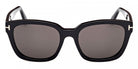 Tom Ford® Haylay FT1216 FT1216 01A 53 - Shiny Black / Smoke Sunglasses