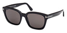 Tom Ford® Haylay FT1216 FT1216 01A 53 - Shiny Black / Smoke Sunglasses