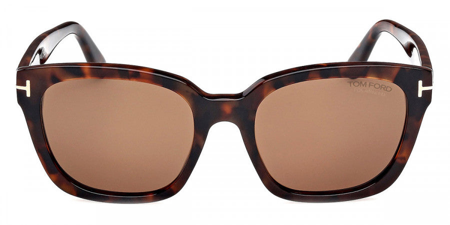 Tom Ford® Haylay FT1216 FT1216 52H 53 - Dark Havana / Brown Polarized Sunglasses