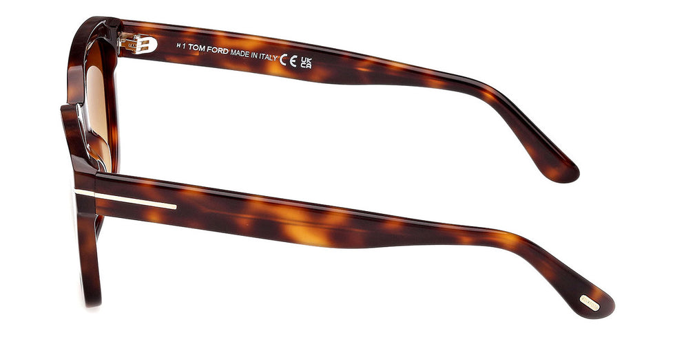 Tom Ford® Haylay FT1216 FT1216 53F 53 - Blonde Havana / Gradient Brown Sunglasses