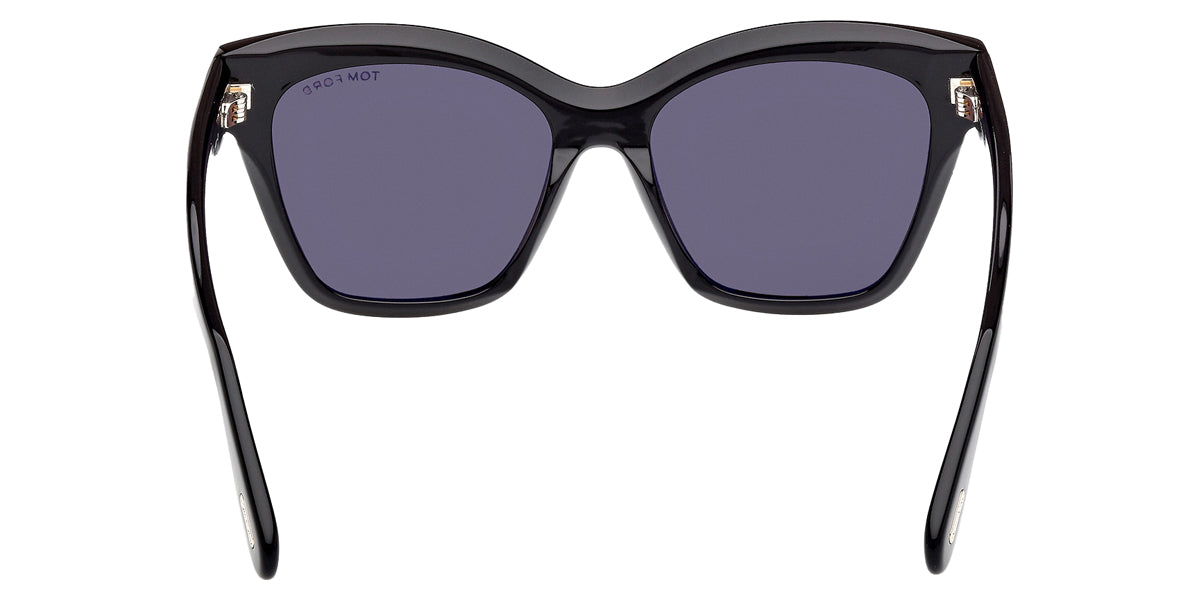 Tom Ford® ELVIRA FT1217 FT1217 01A 55 - Shiny Black / Smoke Sunglasses