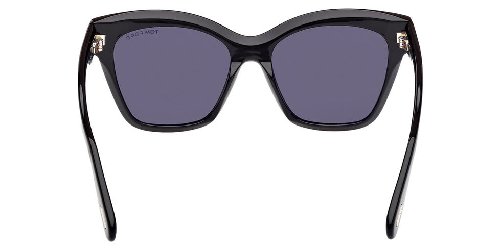 Tom Ford® ELVIRA FT1217 FT1217 01A 55 - Shiny Black / Smoke Sunglasses