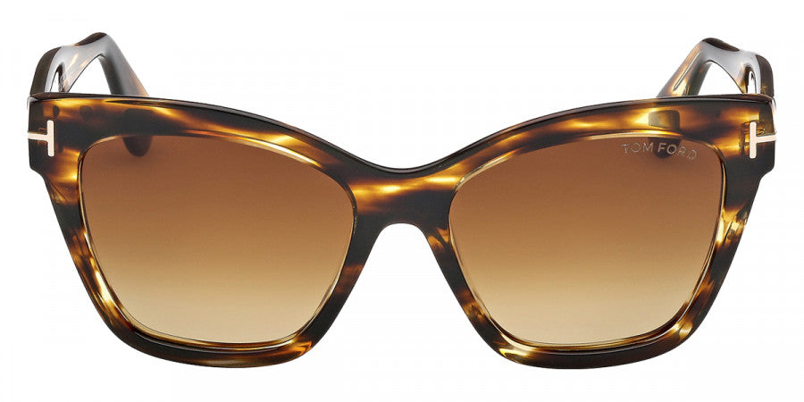 Tom Ford® ELVIRA FT1217 FT1217 55F 55 - Colored Havana / Gradient Brown Sunglasses