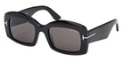 Tom Ford® VENETIA FT1218 FT1218 01A 53 - Shiny Black / Smoke Sunglasses