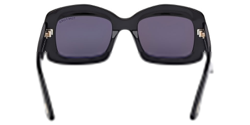 Tom Ford® VENETIA FT1218 FT1218 01A 53 - Shiny Black / Smoke Sunglasses