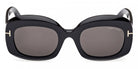 Tom Ford® FT1219 FT1219 01A 53 - Shiny Black / Smoke Sunglasses