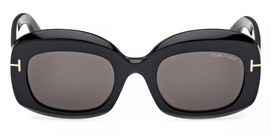 Tom Ford® FT1219 FT1219 01A 53 - Shiny Black / Smoke Sunglasses