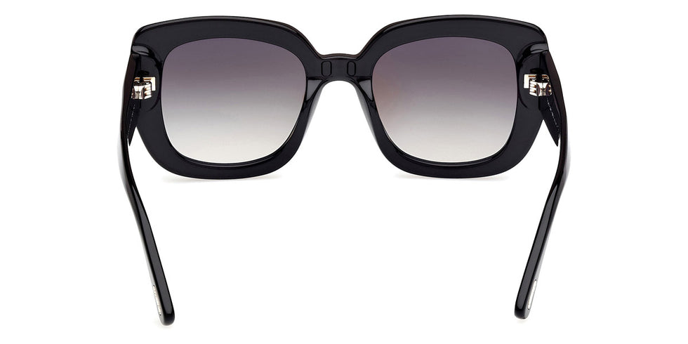 Tom Ford® FT1220 FT1220 01B 52 - Shiny Black / Gradient Smoke Sunglasses