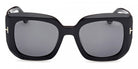 Tom Ford® FT1220 FT1220 01D 52 - Shiny Black / Smoke Polarized Sunglasses