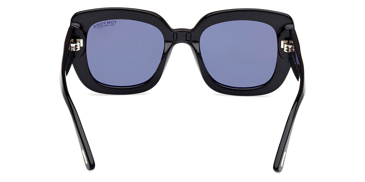 Tom Ford® FT1220 FT1220 01D 52 - Shiny Black / Smoke Polarized Sunglasses
