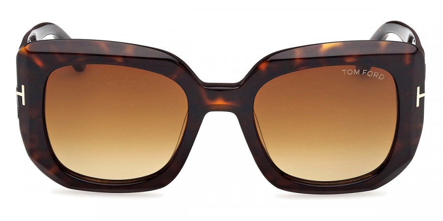 Tom Ford® FT1220 FT1220 52F 52 - Dark Havana / Gradient Brown Sunglasses