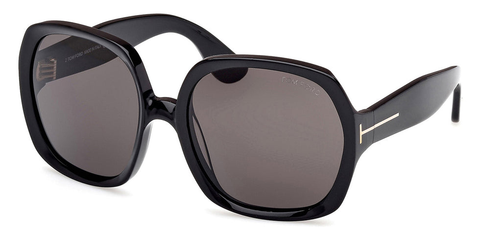 Tom Ford® FT1221 FT1221 01A 60 - Shiny Black / Smoke Sunglasses