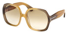 Tom Ford® FT1221 FT1221 41F 60 - Yellow / Gradient / Gradient Brown Sunglasses