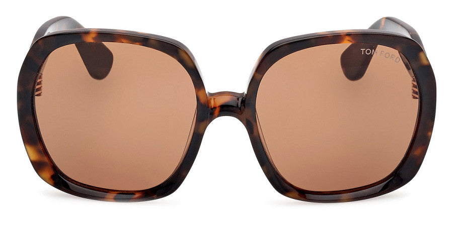 Tom Ford® FT1221 FT1221 52E 60 - Dark Havana / Brown Sunglasses