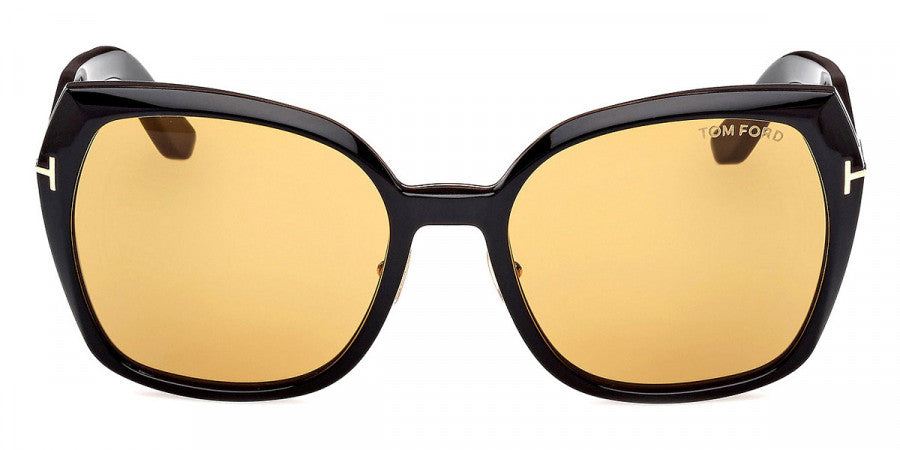 Tom Ford® Plum FT1223 FT1223 01E 58 - Shiny Black Sunglasses