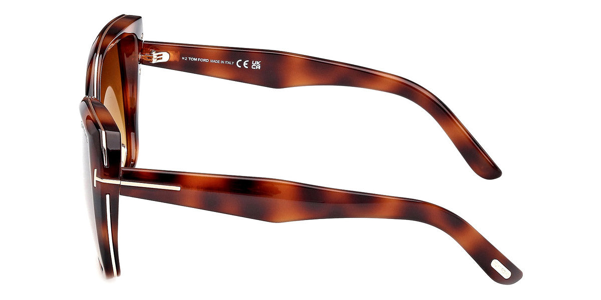 Tom Ford® Plum FT1223 FT1223 53F 58 - Blonde Havana / Gradient Brown Sunglasses