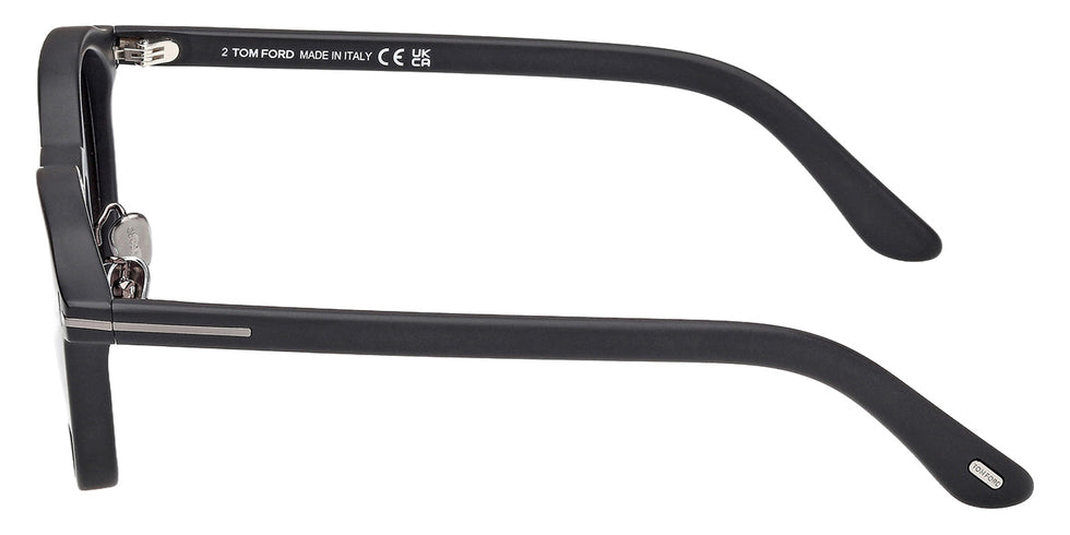 Tom Ford® FT1277-D-N Sunglasses - Matte Black/Smoke