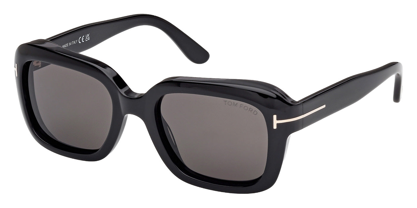 Tom Ford® FT1283 Sunglasses - Shiny Black/Smoke