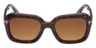 Tom Ford® FT1283 Sunglasses - Dark Havana/Gradient Brown