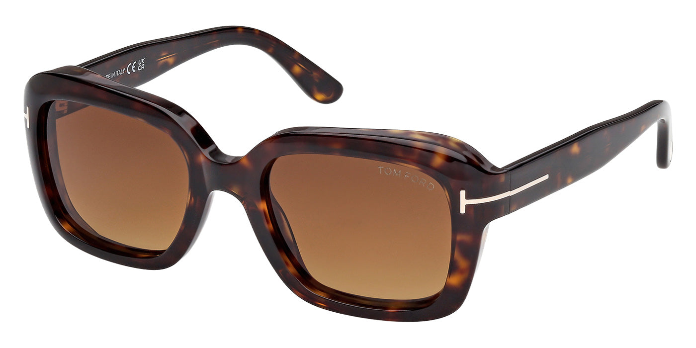 Tom Ford® FT1283 Sunglasses - Dark Havana/Gradient Brown