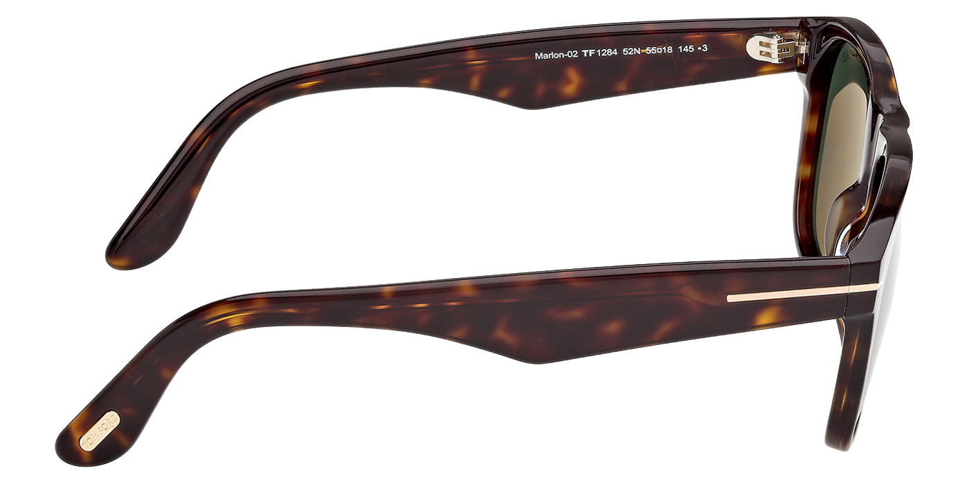 Tom Ford® FT1284 Sunglasses - Dark Havana/Green