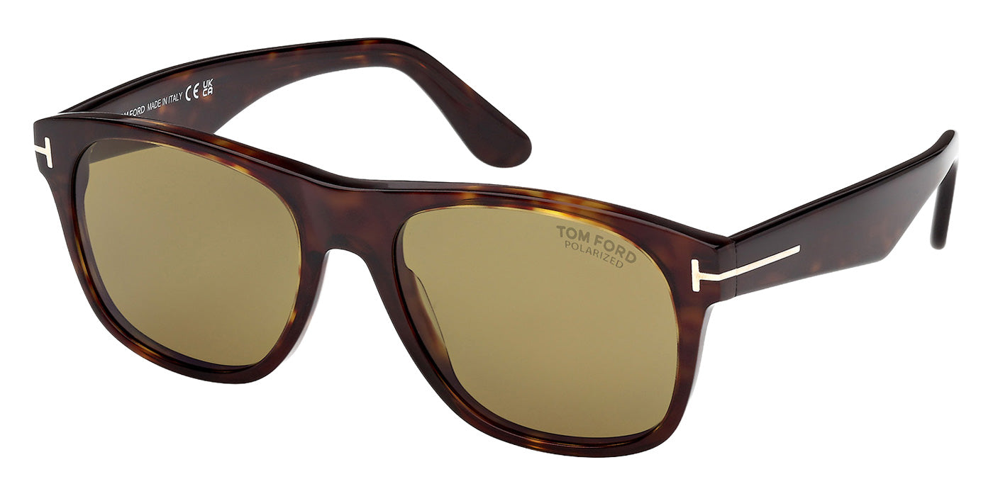 Tom Ford® FT1284 Sunglasses - Dark Havana/Green Polarized