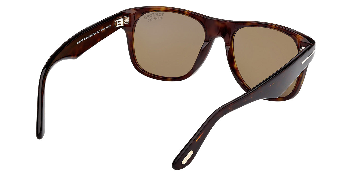 Tom Ford® FT1284 Sunglasses - Dark Havana/Green Polarized