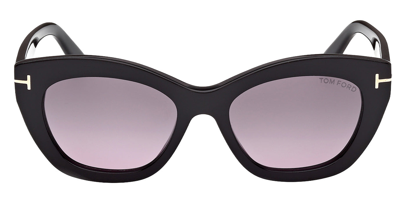 Tom Ford® FT1285 Sunglasses - Shiny Black/Gradient Smoke