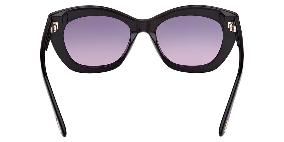 Tom Ford® FT1285 Sunglasses - Shiny Black/Gradient Smoke