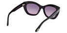 Tom Ford® FT1285 Sunglasses - Shiny Black/Gradient Smoke
