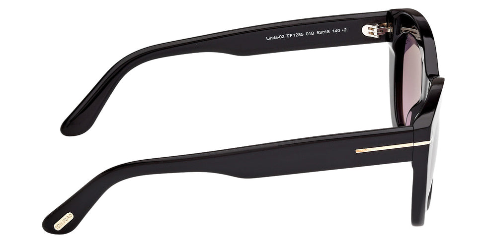 Tom Ford® FT1285 Sunglasses - Shiny Black/Gradient Smoke