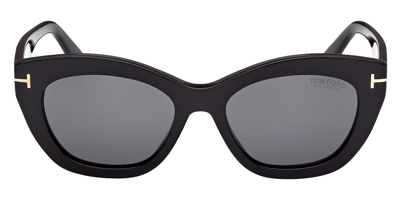 Tom Ford® FT1285 Sunglasses - Shiny Black/Smoke Polarized
