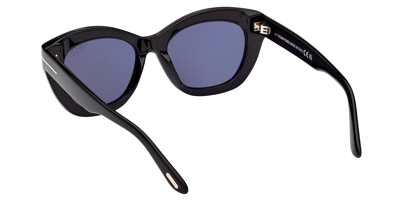Tom Ford® FT1285 Sunglasses - Shiny Black/Smoke Polarized