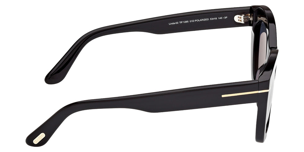 Tom Ford® FT1285 Sunglasses - Shiny Black/Smoke Polarized