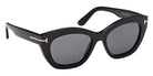 Tom Ford® FT1285 Sunglasses - Shiny Black/Smoke Polarized