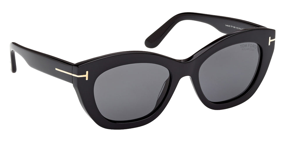 Tom Ford® FT1285 Sunglasses - Shiny Black/Smoke Polarized