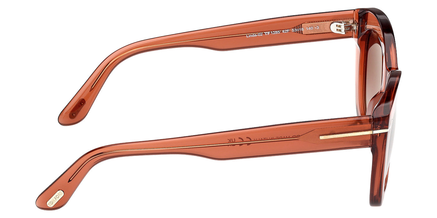 Tom Ford® FT1285 Sunglasses - Shiny Dark Orange/Gradient Brown