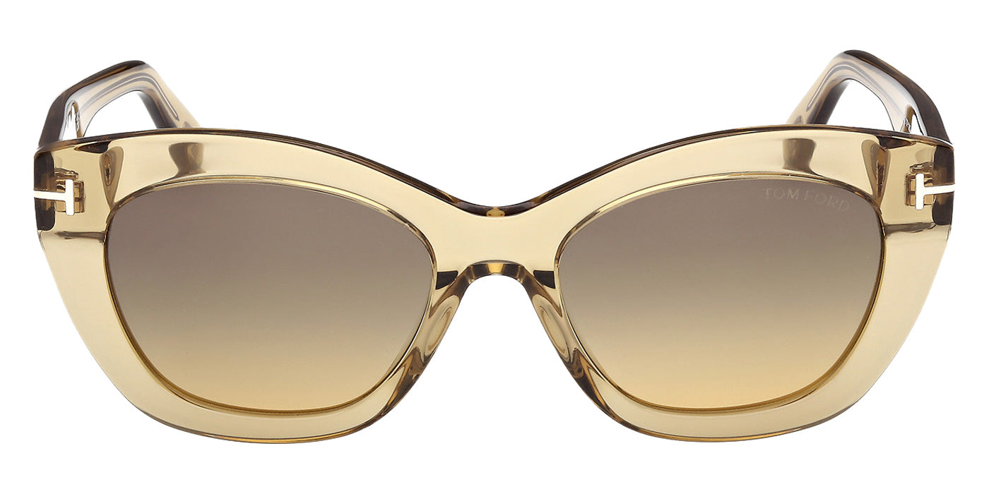 Tom Ford® FT1285 Sunglasses - Shiny Light Brown/Gradient Smoke