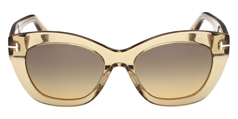 Tom Ford® FT1285 Sunglasses - Shiny Light Brown/Gradient Smoke