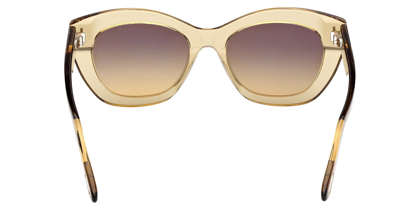 Tom Ford® FT1285 Sunglasses - Shiny Light Brown/Gradient Smoke