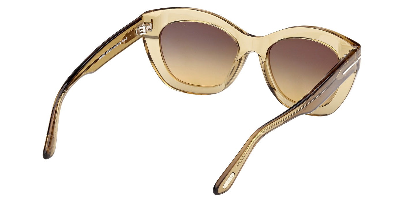 Tom Ford® FT1285 Sunglasses - Shiny Light Brown/Gradient Smoke