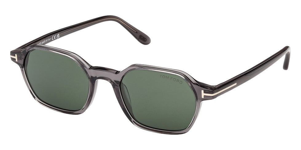 Tom Ford® FT1301 Sunglasses - Shiny Grey/Green