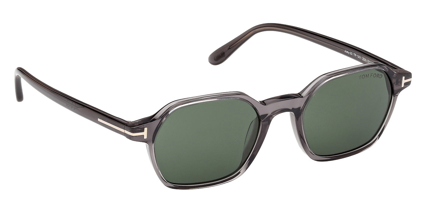 Tom Ford® FT1301 Sunglasses - Shiny Grey/Green