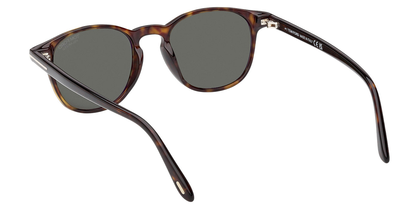 Tom Ford® FT1302 Sunglasses - Dark Havana/Green Polarized