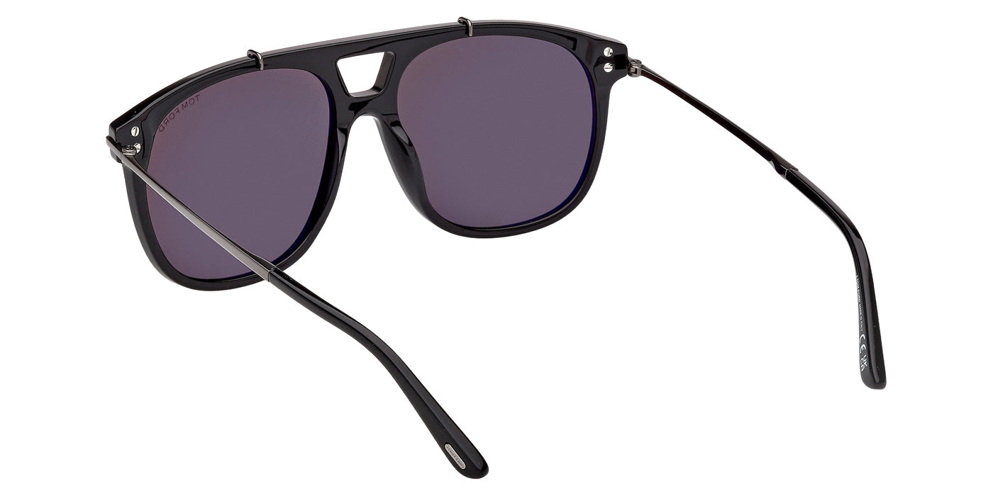 Tom Ford® FT1306 Sunglasses - Shiny Black/Smoke