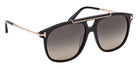 Tom Ford® FT1306 Sunglasses - Shiny Black/Gradient Smoke