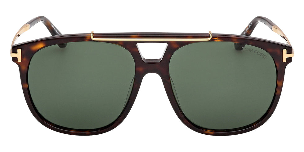Tom Ford® FT1306 Sunglasses - Dark Havana/Green