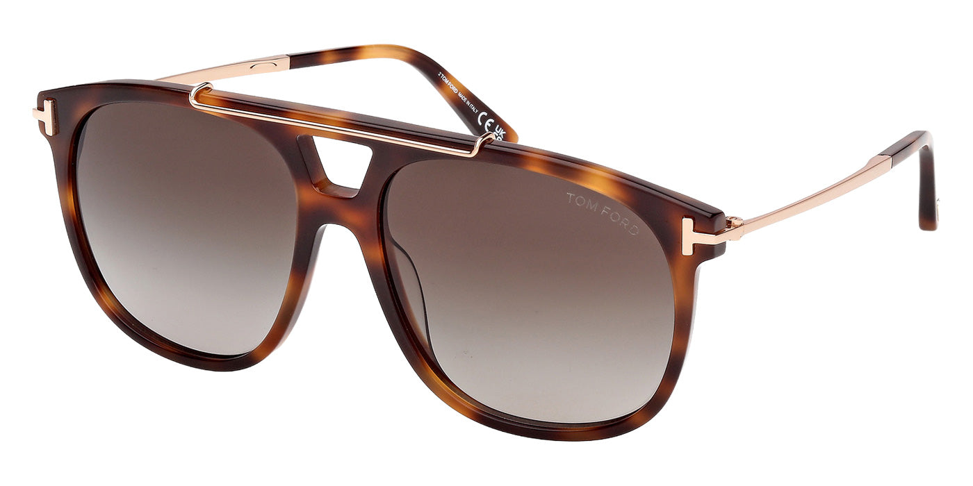 Tom Ford® FT1306 Sunglasses - Blonde Havana/Gradient Roviex