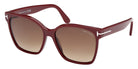 Tom Ford® FT1312 Sunglasses FT1312 69F 56 - 69F - Shiny Bordeaux/Shiny Bordeaux